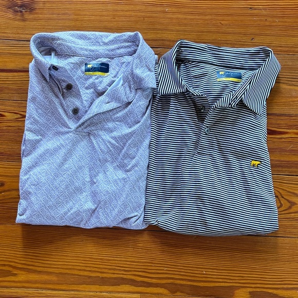 2 Jack Nicklaus Short Sleeve 3 Button Golf Shirts Size Large - Picture 1 of 6